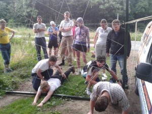 Teambuilding op locatie met mobiel teamweb. ook te huur excl. begeleiding. 